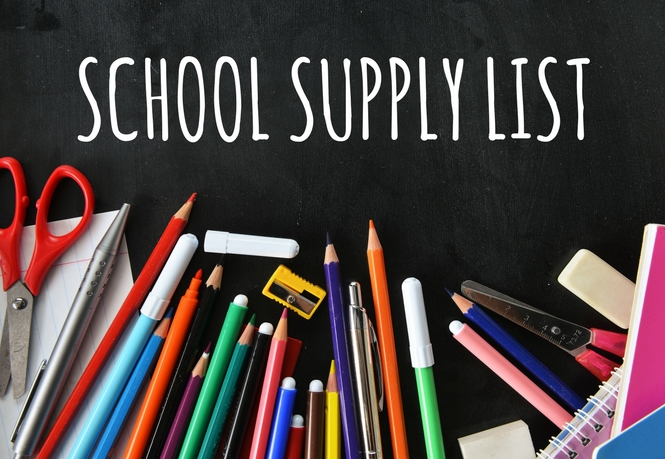 School Supply List for 2019-2020 School Year