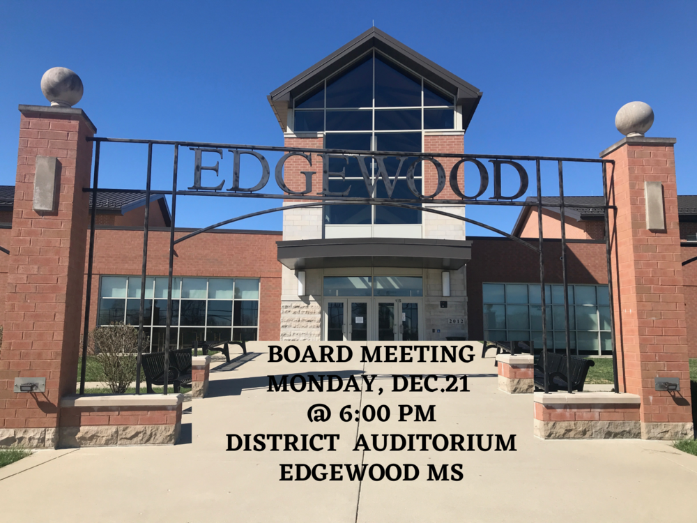 Edgewood BOE Meeting Monday, Dec. 21, 2020