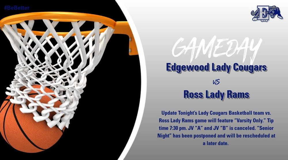 Update Lady Cougars Basketball vs Ross Lady Rams 