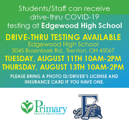 Free COVID-19 Testing Offered on August 11 and August 13