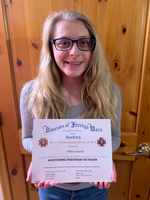 Edgewood freshman Tiffany Schatzle receives scholarship from the Veterans Auxiliary Group