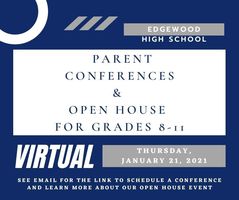 EHS Community: Virtual Parent Conferences Grades 9-12 and Virtual Open House Grades 8-11