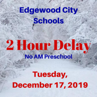 Edgewood on a 2 Hour Delay Tuesday, December 17