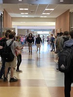 Edgewood staff and students sendoff Radical Rothermel and Olathe Seigla to State !
