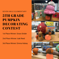 Seven Mile 5th Graders Competed in Pumpkin Decorating Contest