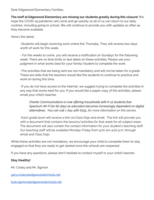 PARENT LETTER LEARNING AT HOME
