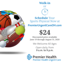 Sports Physicals Available at Premier Health Urgent Care location (only available at specific locations)