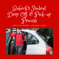 New Process for Student Drop Off and Pick-Up Process Starts Monday, January 6