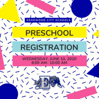 Preschool Registration Scheduled for June 10 (8 am-10 am)