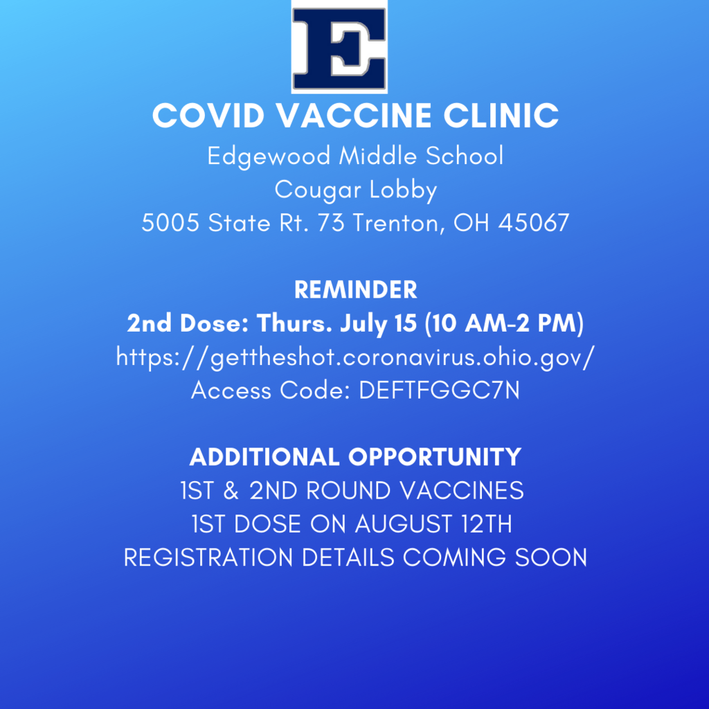 COVID VACCINE CLINIC REMINDER