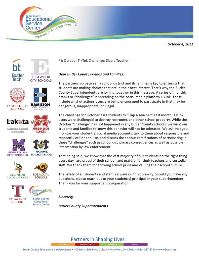 Butler Co. Notice