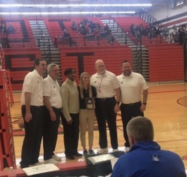 Jessica Winstel with award